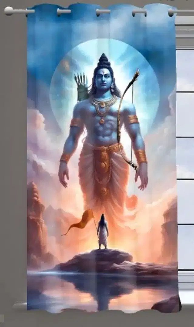 Polyester Room Darkening Window Curtain Curtain, Multicolor, 4x5 feet