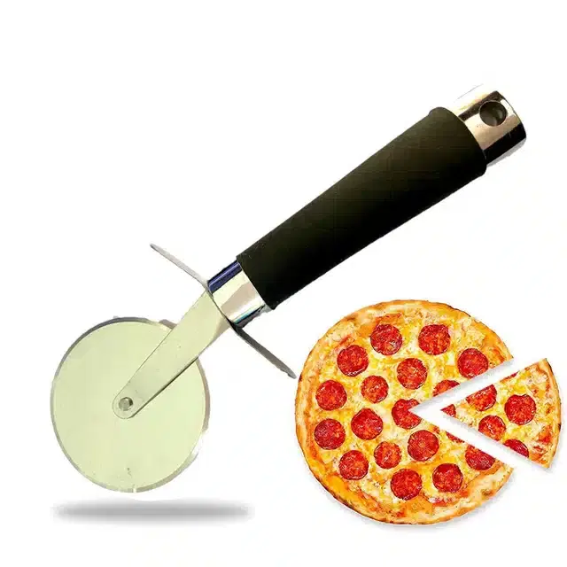 Stainless Steel Non-Slip Pizza Cutter, Multicolor
