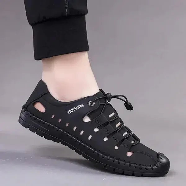 Sandals for Men (Black, 9)