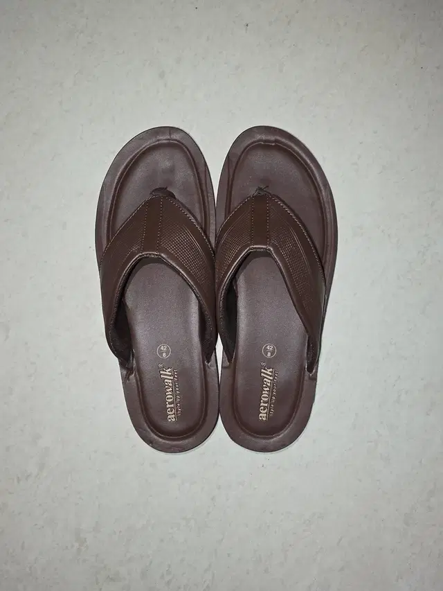 aerowalk Casual Flip Flops for Men (Brown, 11)