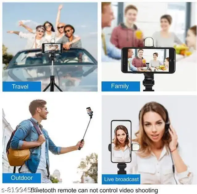 Selfie Stick Tripod, Black