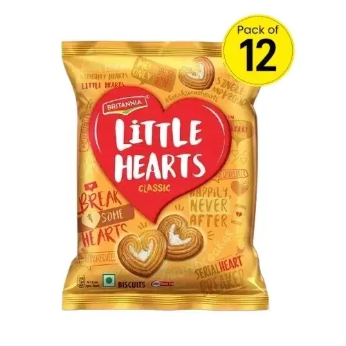 Britannia Little Hearts Biscuits 12X30.1 g (Pack of 12)