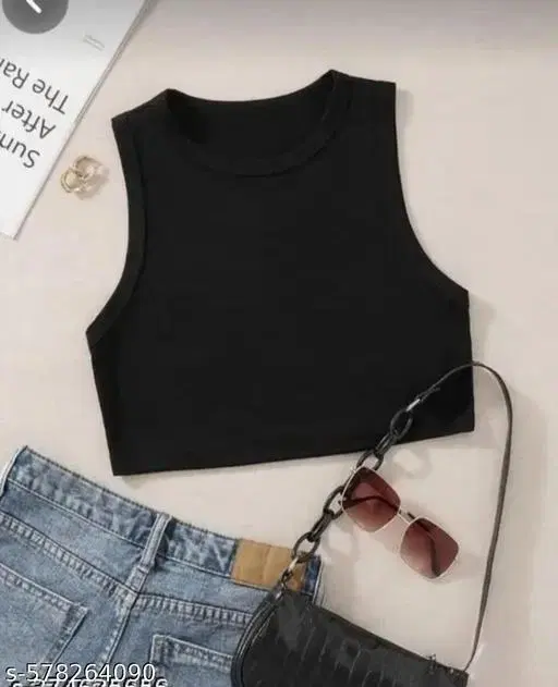 Hosiery Cotton Solid Top for Girls, Black (0-2 Months)