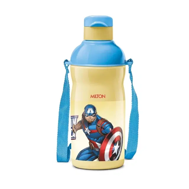 Milton Marvel Kool Elite 400 Insulated Water Bottle for School Kids I Food Grade, Leak Proof Flip Top Lid, Easy to Carry Loop, Insulated Thermo Sipper Bottle for Kids, 426 ml, Red (Spider - Man print) Red