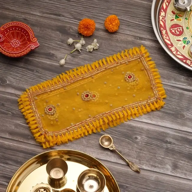 Mb Mata Ki Chunni Yellow Color(10x5 Inch)