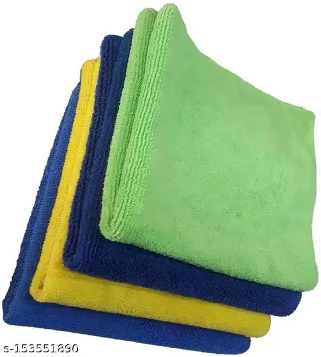 Microfiber Bath Towel, Multicolor, 40x40 cm, Pack of 4