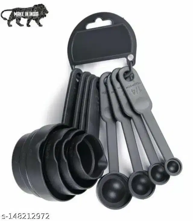 Measuring Cup, Black, Pack of 8