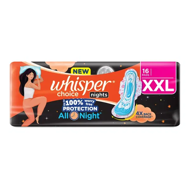 Whisper Choice Night Pads XXL (16 Pads)