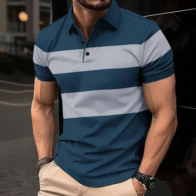 Polo T-shirt for Men (Teal, M)