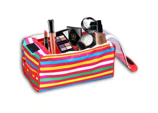PVC Printed Makeup Storage Pouch, Multicolor