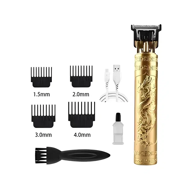 Rechargeable Professional Hair Trimmer for Men, Gold