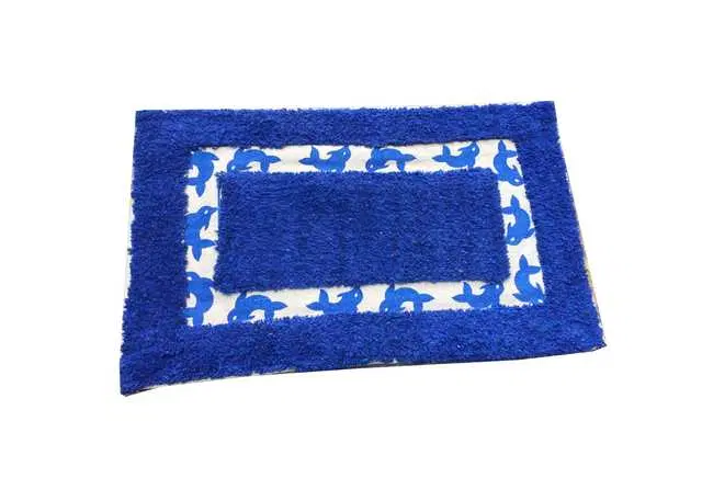 Soft Cotton Anti Skid Bathmat for Home & Entrances, Multicolor, A-49