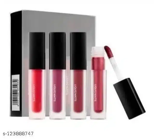Premium Long Lasting Lip Gloss, Multicolor, Pack of 4
