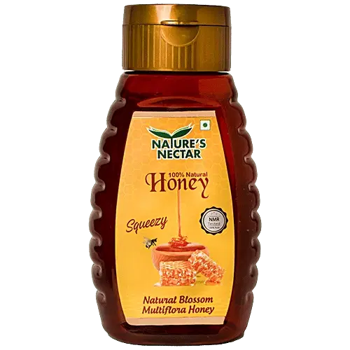 Nature's Nectar Pure Honey Squeezy, Nmr Tested, Natural Multiflora, Healthy Sweetener, 500 g