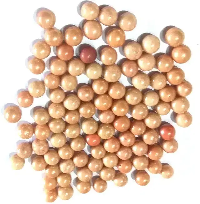 100 Pcs Mini Size Glass Marbles with Shooter, Brown, Set of 1