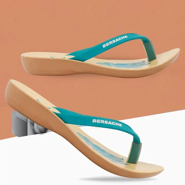 Solid Flatforms for Women (Green, 5)
