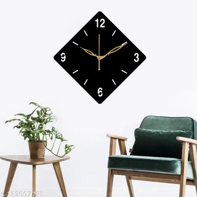 Wooden Wall Clock, Black