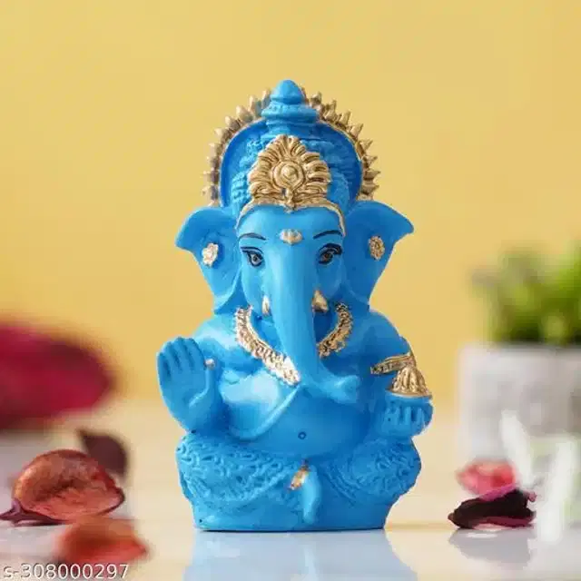 Resin God Ganesha Idol, Blue