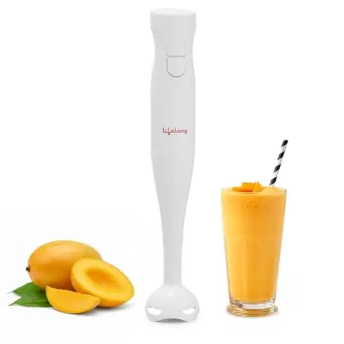Lifelong 300W Electric Hand Blender for Kitchen, Dual Speed Control, Detachable Stainless Steel Blade, Easy Click Fit Locking, for Smoothies & Juices (llhb06)