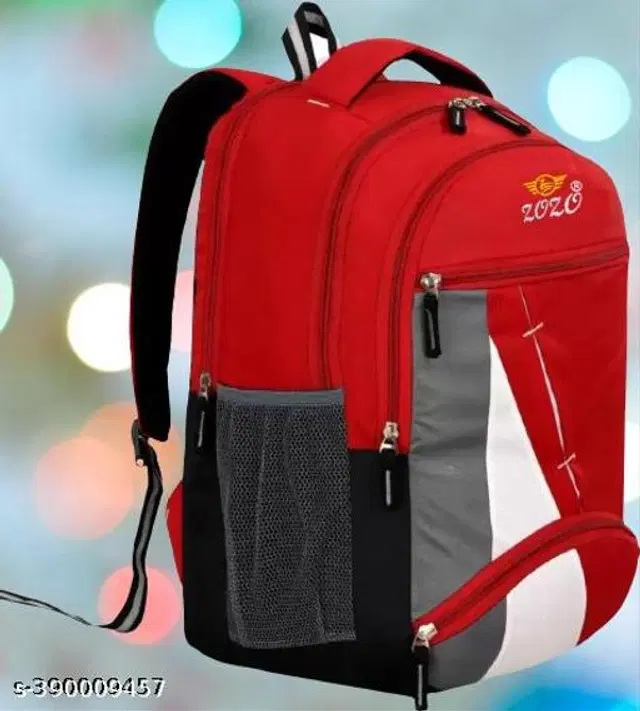 Polyester Backpack for Kids, Red, 35 L
