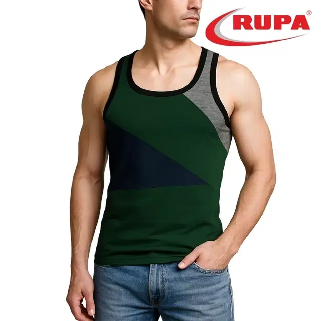 Rupa Jon Gym Vest Style No-9003 for Men Pack of 1, Assorted (85cm)