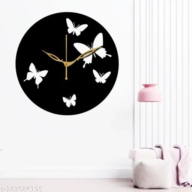 Wooden Wall Clock, Black