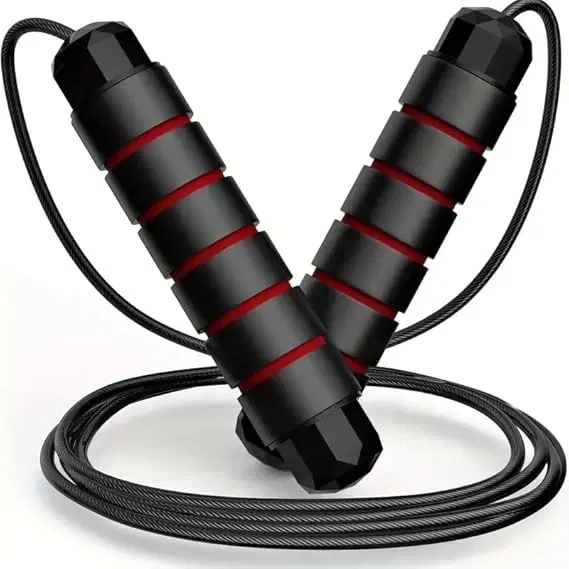 Pvc Skipping Rope, Red & Black