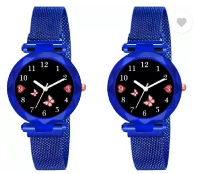 Analog Watch for Women & Girls, Pack of 2 (Multicolor)