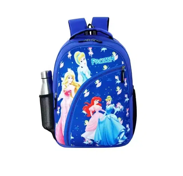 KG Faster Bag Frozen Kids School Backpack Cartoon Character Bags best for Girls (Blue)