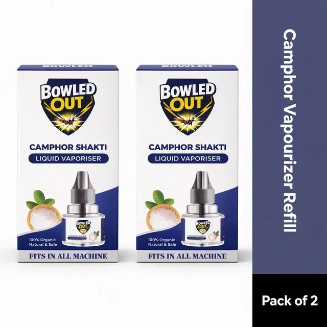 Bowled Out Camphor Liquid Vapourizer Refill 45 ml (Pack of 2)