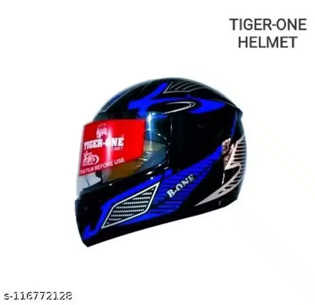 Full Face Helmet For Men, Black & Blue