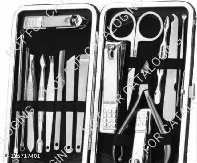 Stainless Steel Manicure Pedicure Kit, Pack of 16