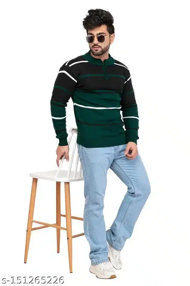 Acrylic Sweater for Men (Multicolor, XL)
