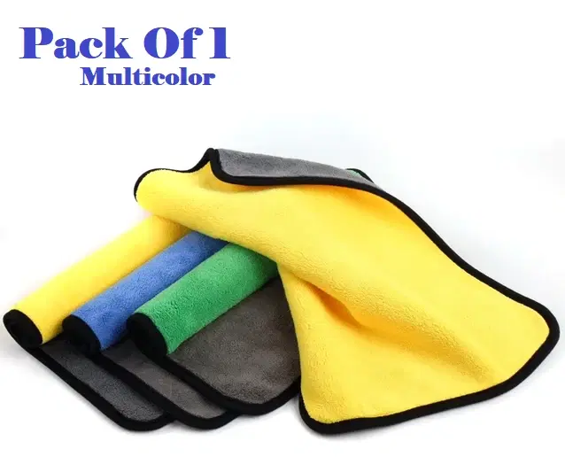 Microfiber Thick Lint & Streak-Free Multipurpose Cleaning Clothes, Multicolor, Pack of 1