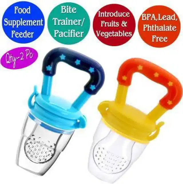 Silicone Fruit Feeders for Kids, Multicolor, Pack of 2