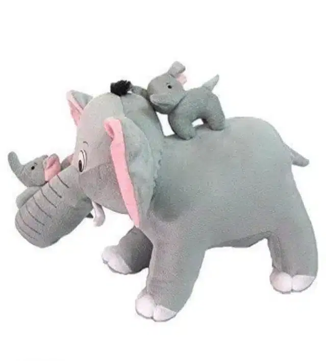 Stuffed Elephant Toys for Kids, Grey