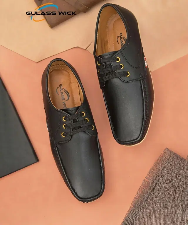 Casual Loafers for Men (Black, 6)