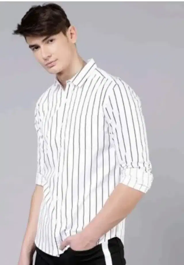 Full Sleeves Shirt for Men (White, XL)