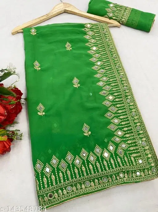 Beautiful Saree for Women (Green)