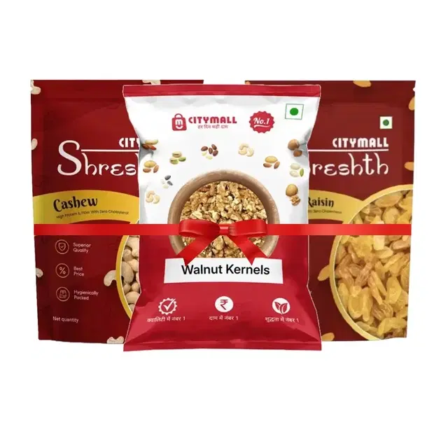 Citymall Combo (Shreshth Cashew 200 g + Shreshth Raisin 200 g + Baby Bite 200 g)