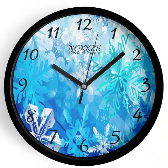 Plastic Printed Wall Clock, Multicolor, 7 Inches
