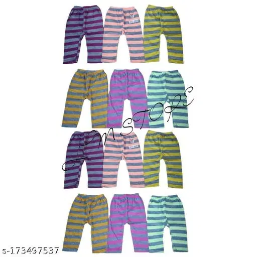 Woolen Thermal Bottomwear for Kids, Pack of 12 (Multicolor, 0-6 Months)