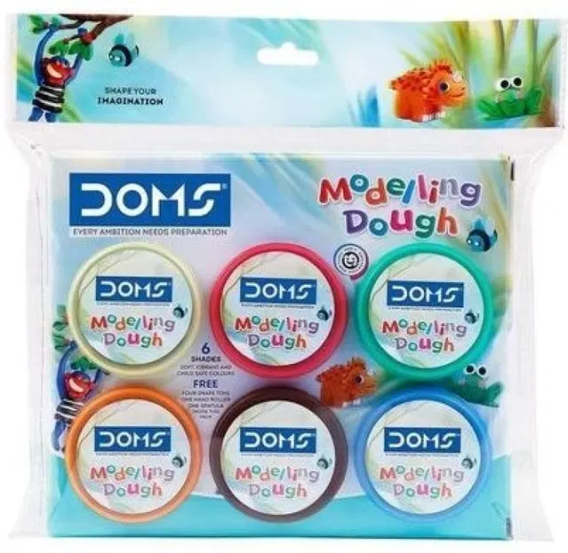 DOMS Modelling Dough, 6 Shades, Pack of 1