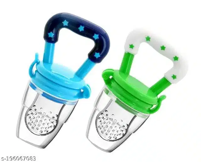 Silicone Nibbler for Infants, Multicolor, Pack of 2