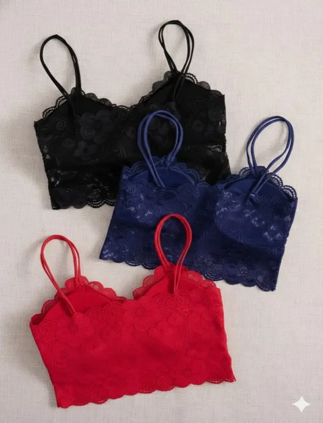 Cotton Solid Padded Bras for Women, Multicolour, Pack of 3 (28)