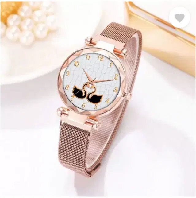 Metal Strap Analog Watch for Women & Girls (Multicolor)
