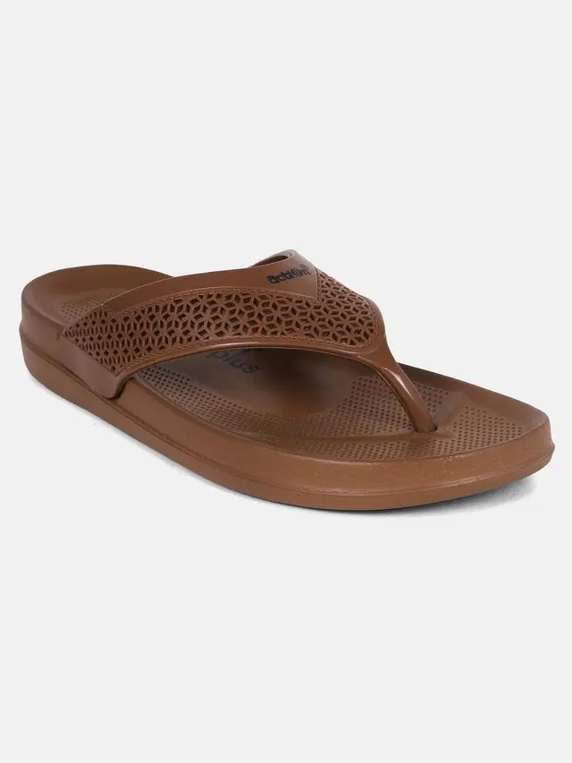 action Flipflops for Women (Tan, 8)