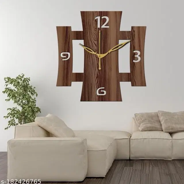 Wooden Wall Clock, Brown