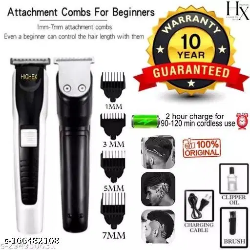 538 Rechargeable Trimmer for Men, Silver & Black