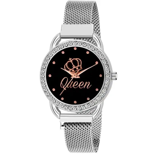 Analog Watch for Girls (Silver)